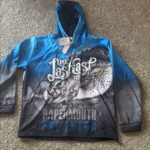 Blue & Black Papermouth Predator Hoodie